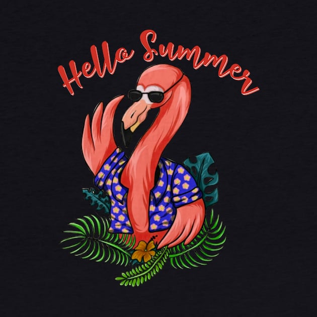 Hello summer flamingo flower by Sauconmua Conlaigi99